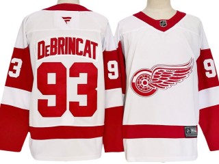 Detroit Red Wings #93 Alex DeBrincat White Away 2024 Jersey