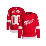 Custom Detroit Red Wings Red Home Jersey