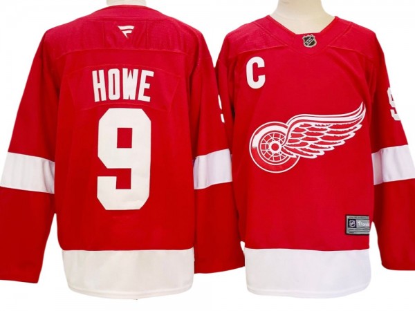 Detroit Red Wings #9 Gordie Howe Red 2024 Home Jersey