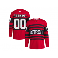 Custom Detroit Red Wings Red Reverse Retro 2.0 Jersey