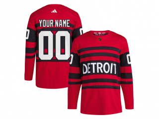 Custom Detroit Red Wings Red Reverse Retro 2.0 Jersey