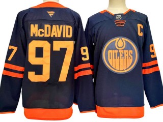 Edmonton Oilers #97 Connor McDavid 2024 Navy Alternate Jersey