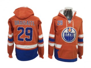 Edmonton Oilers #29 Leon Draisaitl Orange Hoodie