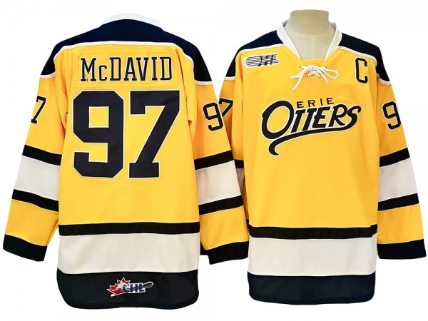 CHL Erie Otters #97 Connor McDavid Yellow Jersey