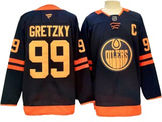 Edmonton Oilers #99 Wayne Gretzky 2024 Navy Alternate Jersey