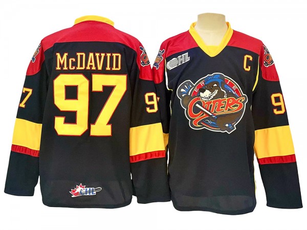 CHL Erie Otters #97 Connor McDavid Black Jersey