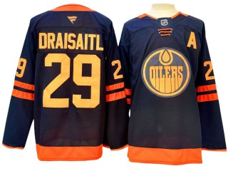 Edmonton Oilers #29 Leon Draisaitl 2024 Navy Alternate Jersey