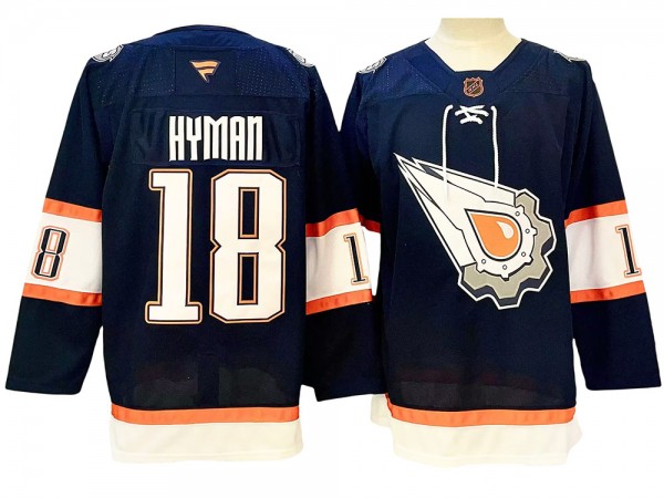 Edmonton Oilers #18 Zach Hyman Draisaitl 2024 Navy Special Edition Jersey