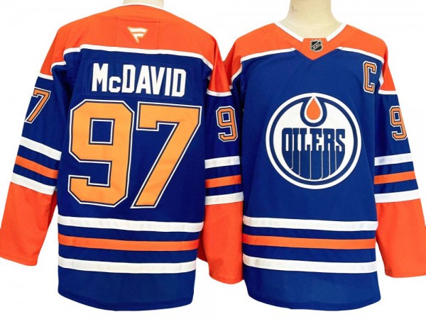 Edmonton Oilers #97 Connor McDavid Royal Home 2024 Jersey