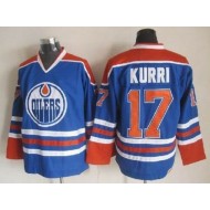 Edmonton Oilers #17 Jari Kurri Vintage CCM Jersey - Blue/White