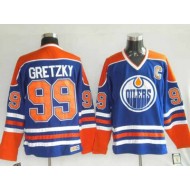 Edmonton Oilers #99 Wayne Gretzky Vintage CCM Jersey - Blue/White