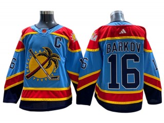 Florida Panthers #16 Aleksander Barkov Blue 2022/23 Reverse Retro Jersey