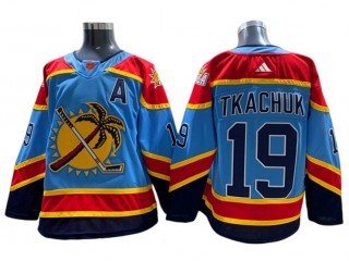 Florida Panthers #19 Matthew Tkachuk Blue 2022/23 Reverse Retro Jersey