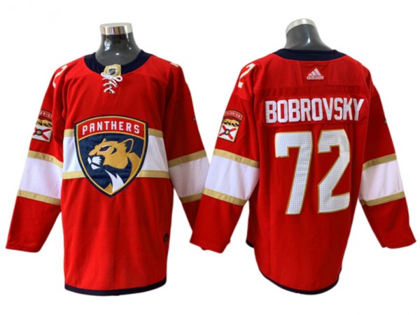 Florida Panthers #72 Sergei Bobrovsky Red Home Jersey