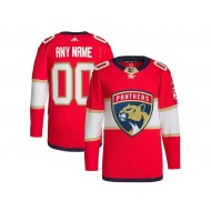 Custom Florida Panthers Red Home Jersey