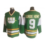 Hartford Whalers #9 Gordie Howe Vintage CCM Jersey - Green/White