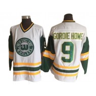 Hartford Whalers #9 Gordie Howe Vintage CCM Jersey - Green/White