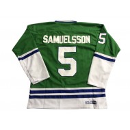 Hartford Whalers #5 Ulf Samuelsson 1989 Vintage CCM Jersey - Green