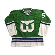 Hartford Whalers #5 Ulf Samuelsson 1989 Vintage CCM Jersey - Green