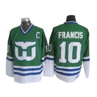 Hartford Whalers #10 Ron Francis 1989 Vintage CCM Jersey - Green