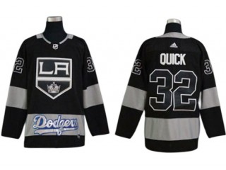 Los Angeles Kings #32 Jonathan Quick Black Jersey & LA Dodgers