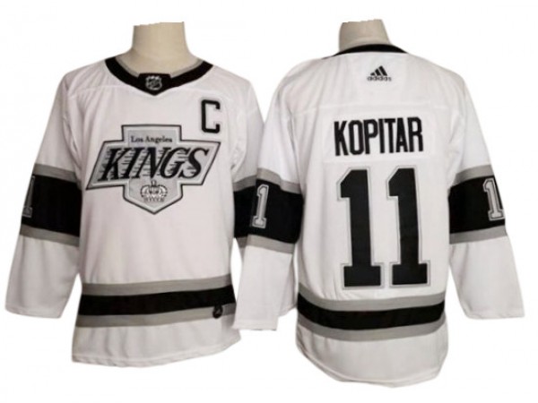 Los Angeles Kings #11 Anze Kopitar White Heritage Premier Jersey