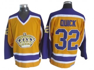 Los Angeles Kings #32 Jonathan Quick 1980 Vintage CCM Jersey - Yellow