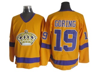 Los Angeles Kings #19 Butch Goring 1970 Vintage CCM Jersey - Yellow/Purple