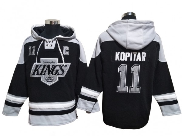 Los Angeles Kings #11 Anze Kopitar Black Pullover Hoodie