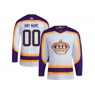 Custom Los Angeles Kings White Reverse Retro 2.0 Jersey