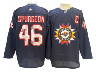 Minnesota Wild #46 Jared Spurgeon Navy Native American Heritage Day Jersey