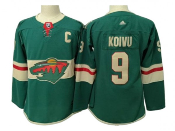 Youth & Women Minnesota Wild #9 Mikko Koivu Green Home Jersey