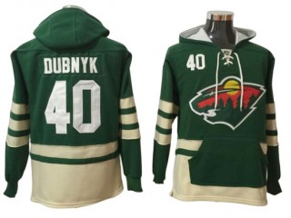 Minnesota Wild #40 Devan Dubnyk Green Hoodie