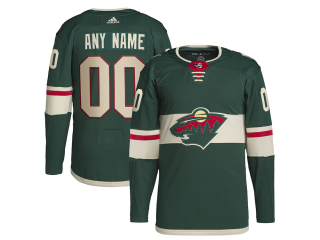 Custom Minnesota Wild Green Home Jersey