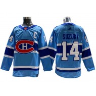 Montreal Canadiens #14 Nick Suzuki Light Blue 2022/23 Reverse Retro Jersey