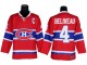 Montreal Canadiens #4 Jean Beliveau Vintage CCM Jersey - Red/White