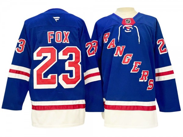 New York Rangers #23 Adam Fox Blue Home 2024 Jersey