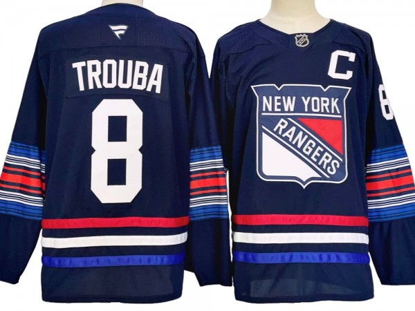 New York Rangers #8 Jacob Trouba Navy Alternate 2024 Jersey