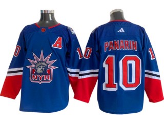 New York Rangers #10 Artemi Panarin Blue 2022/23 Reverse Retro Jersey