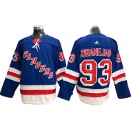 New York Rangers #93 Mika Zibanejad Blue Home Jersey