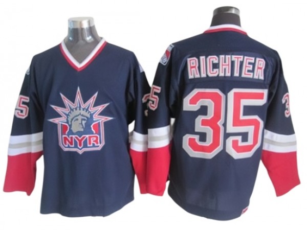 New York Rangers #35 Mike Richter 1998 Vintage CCM Jersey - Navy/White