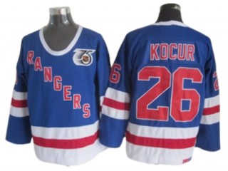 New York Rangers #26 Joey Kocur Blue 75TH Vintage CCM Jersey