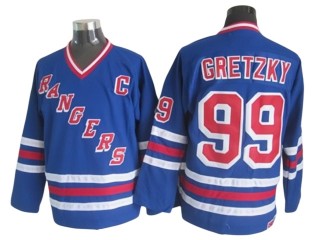 New York Rangers #99 Wayne Gretzky Blue Heroes of Hockey Alumni CCM Jersey - Blue/White