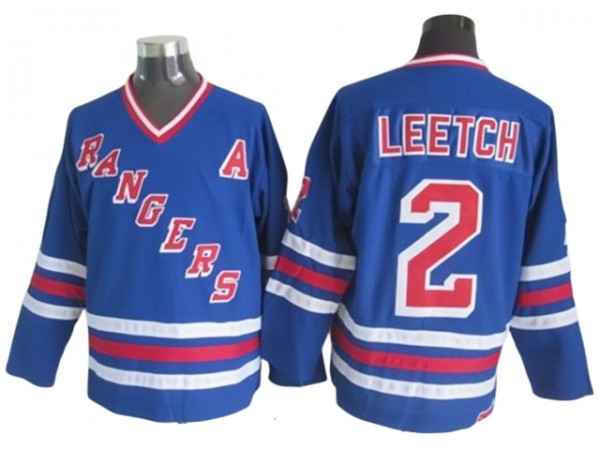 New York Rangers #2 Brian Leetch Heroes of Hockey Alumni CCM Jersey - Blue/White