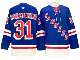 New York Rangers #31 Igor Shesterkin Blue Home 2024 Jersey