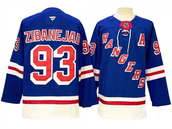 New York Rangers #93 Mika Zibanejad Blue Home 2024 Jersey