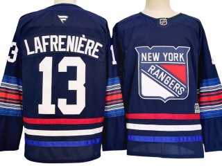 New York Rangers #13 Alexis Lafreniere Navy Alternate 2024 Jersey