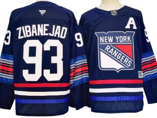 New York Rangers #93 Mika Zibanejad Navy Alternate 2024 Jersey