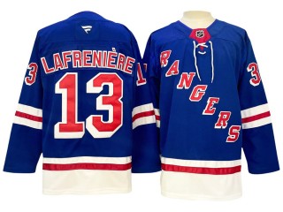 New York Rangers #13 Alexis Lafreniere Blue Home 2024 Jersey