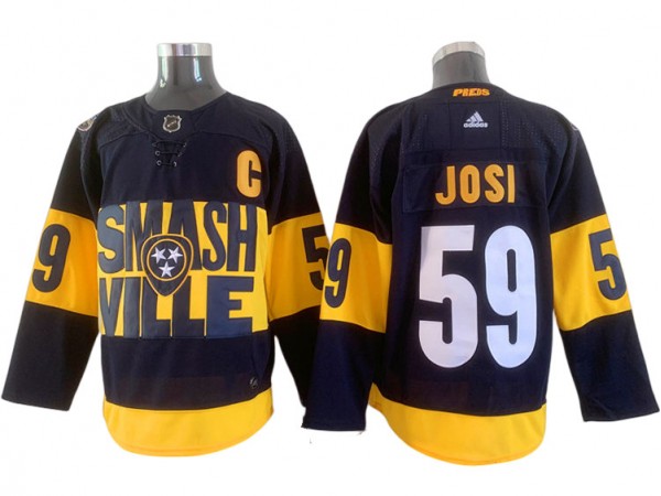 Nashville Predators #59 Roman Josi Black 2022 Stadium Series Jersey